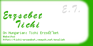erzsebet tichi business card